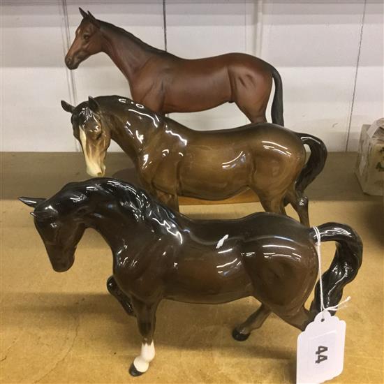 3 Beswick horses